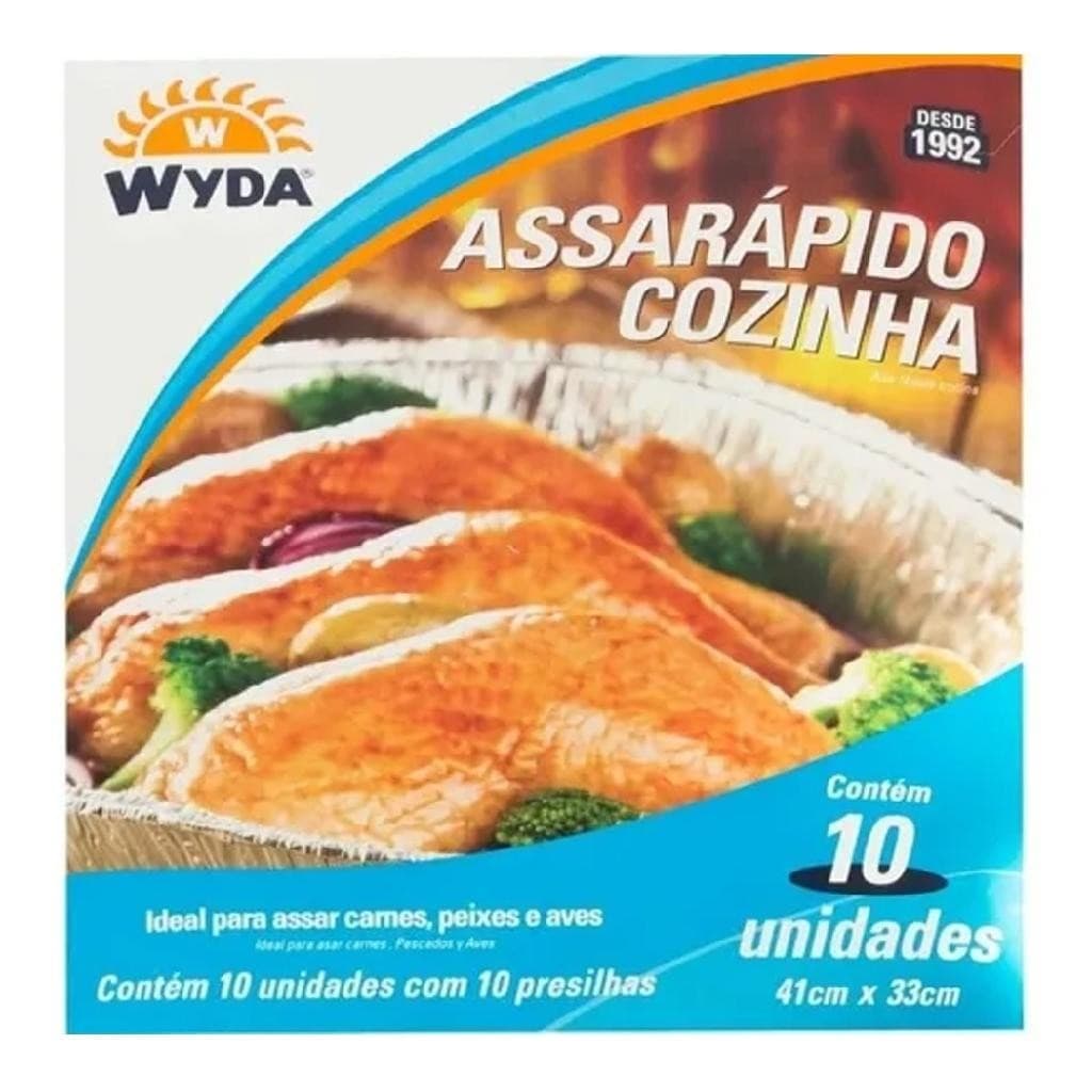 10 Unid Assarápido Cozinha Frango Carnes Peixes 41x33 Forno