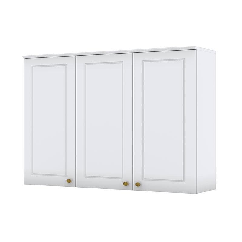 Armário Aéreo 3 Portas 120 cm Americana Branco HP – Henn
