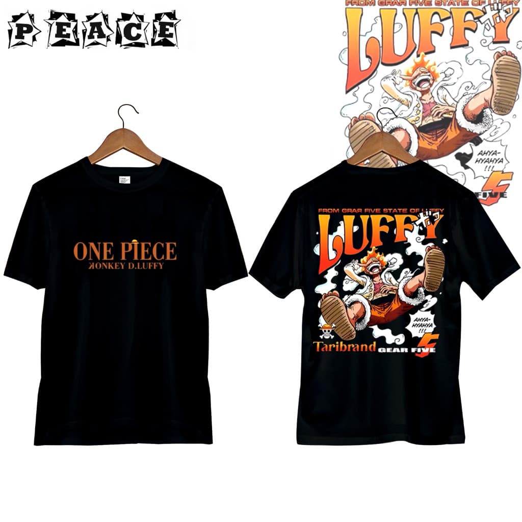 Camiseta Básica Unissex Gear Five Steat Of Luffy One Piece Taribrand