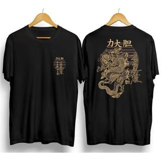 Camiseta Básica Algodão Dragon Painting Japones