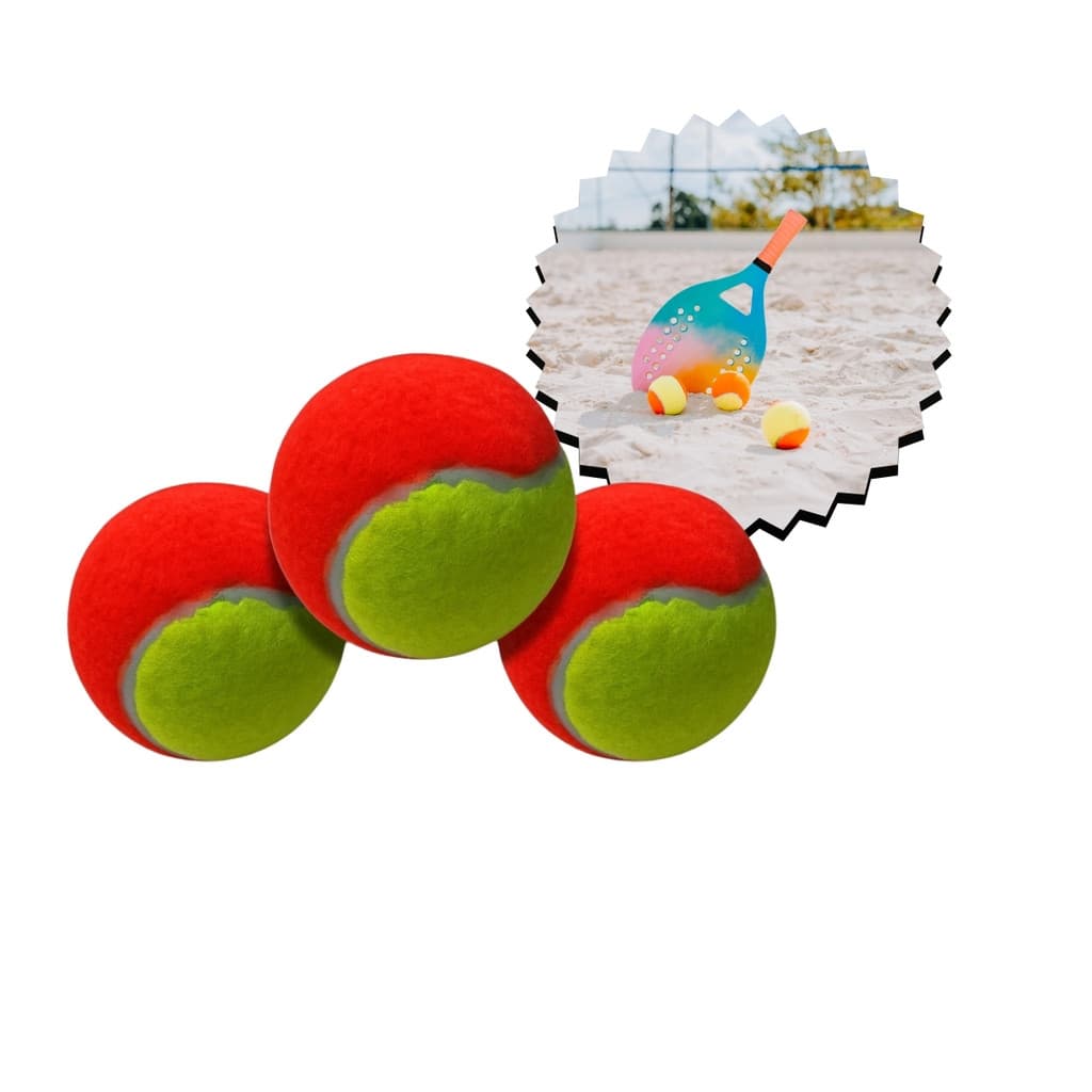 Kit 3 Bolinhas de Beach Tennis Pets e Jogos