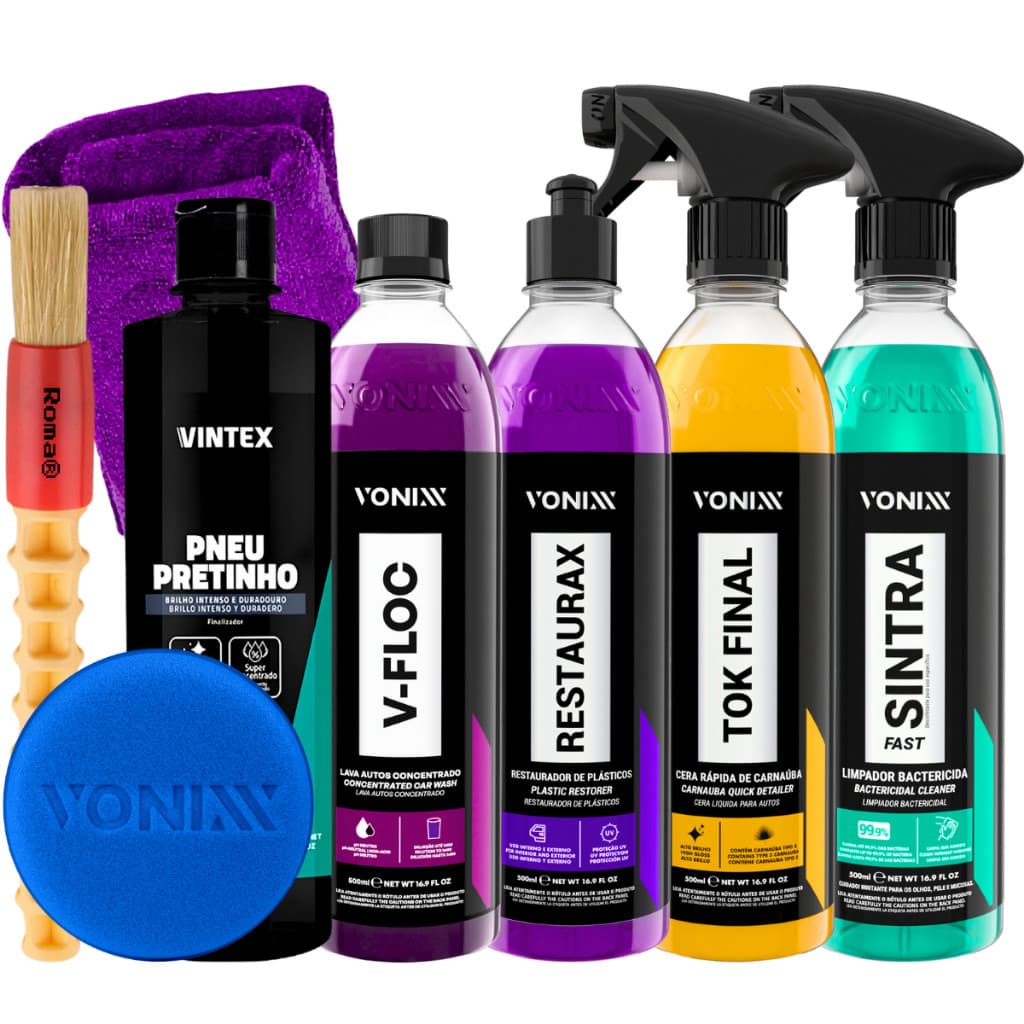 Kit Shampoo V-Floc Cera Tok Final Revitalizador Restaurax Sintra Vonixx Pretinho Vintex