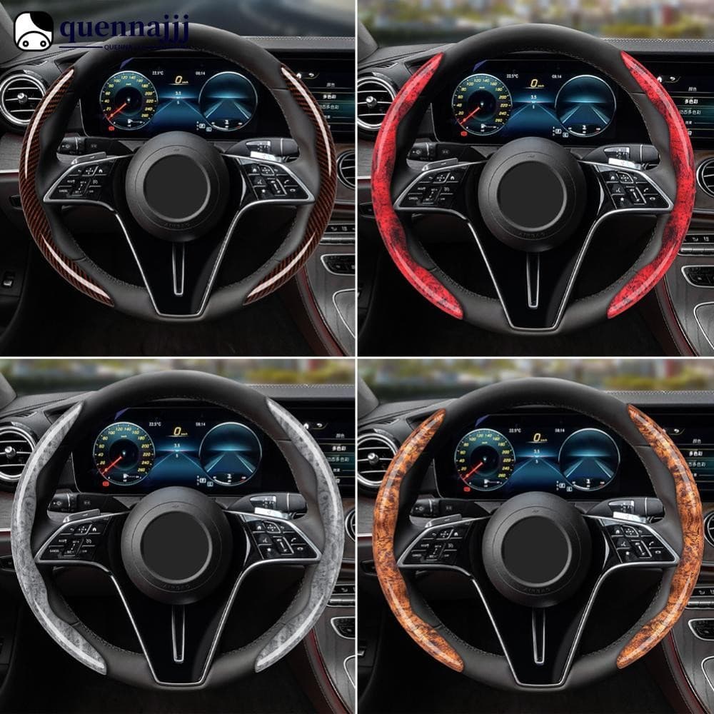 QUENNA Capas Universais Para Volante De Carro , 2 Peças , Acessórios Decorativos Interiores De Automóveis , Capa Proteto