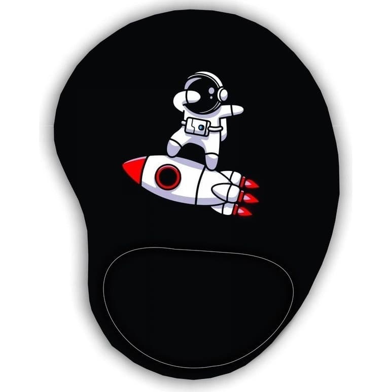 Mouse Pad Ergonomico Gota Astronauta Surfando No Foguete