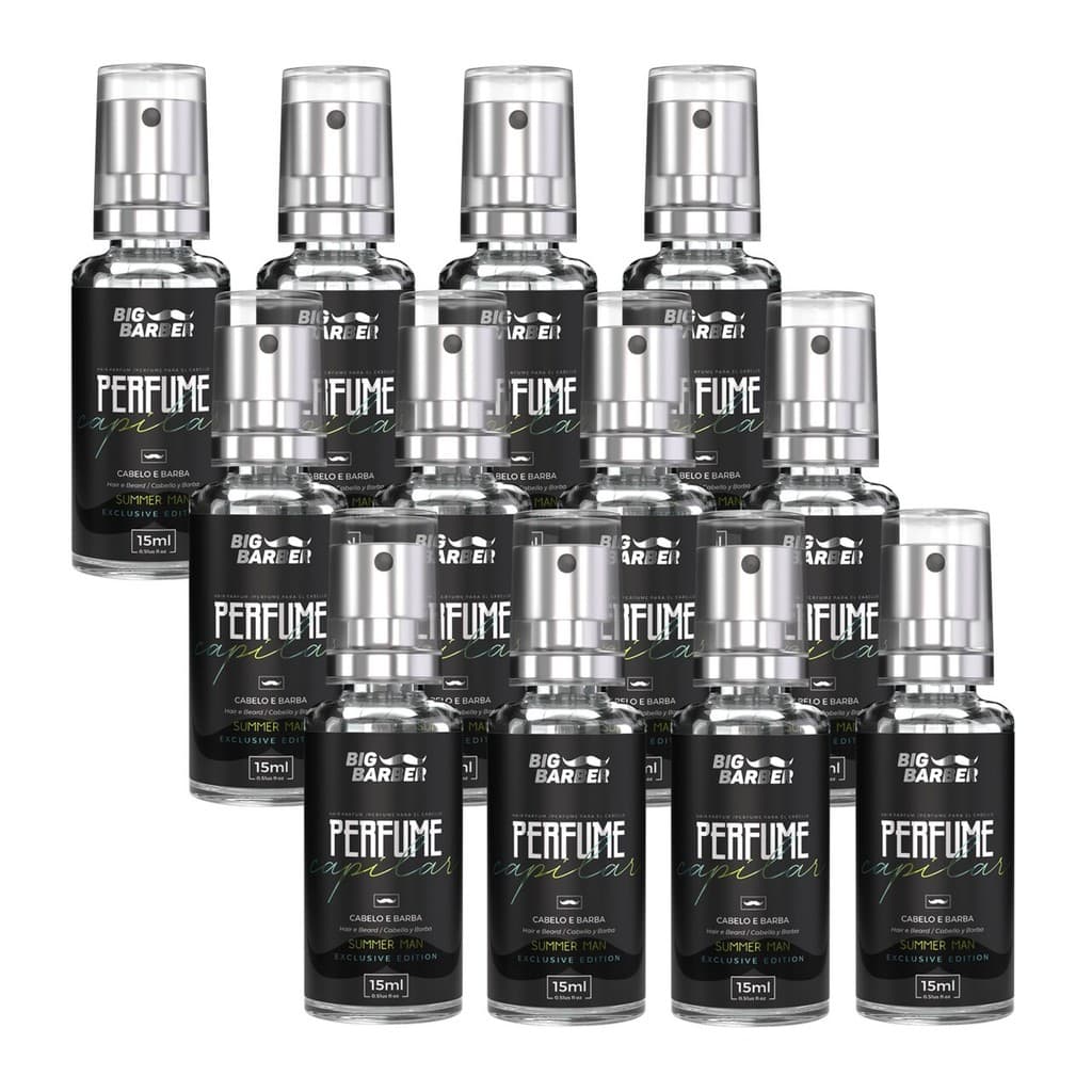 Perfume Capilar Big Barber 15ml Profissional Caixa Com 12 Unidades