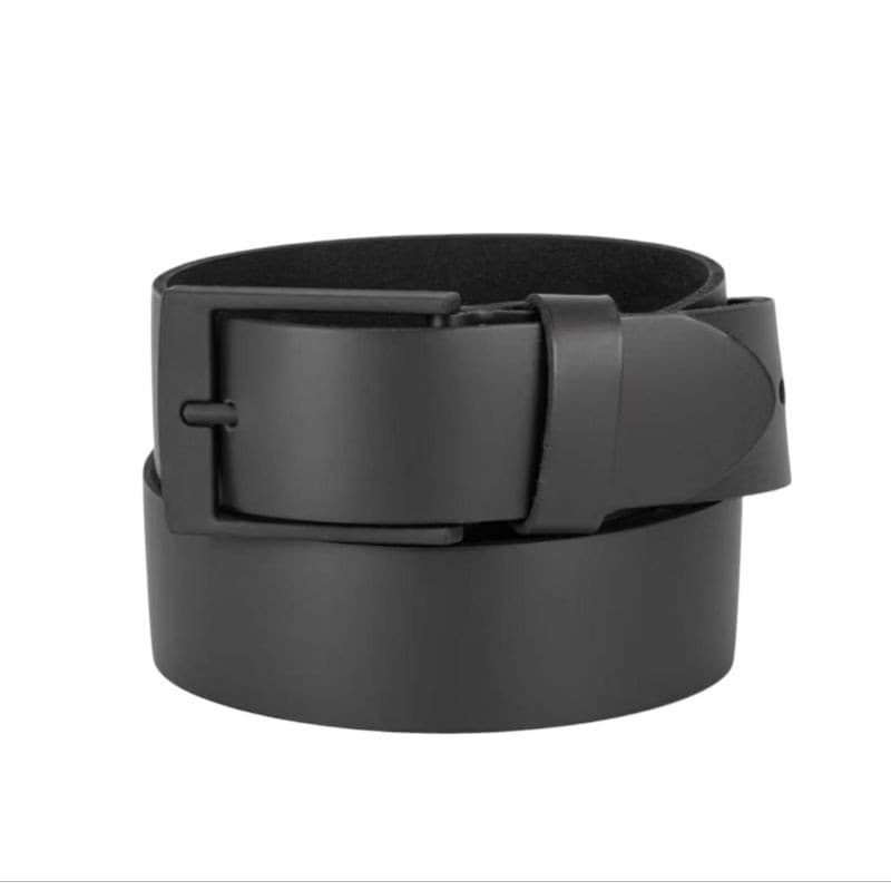 Cinto Masculino Couro Legitimo Casual Fivela Metal Aço Resistente