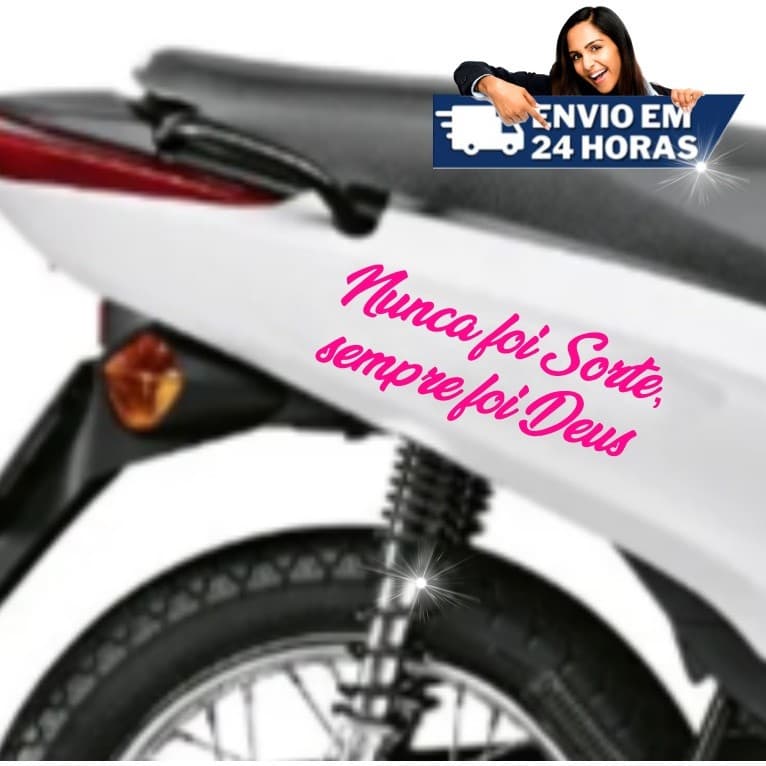 Adesivo Nunca foi Sorte, sempre foi Deus carro moto notebook caminhão taxi motorista