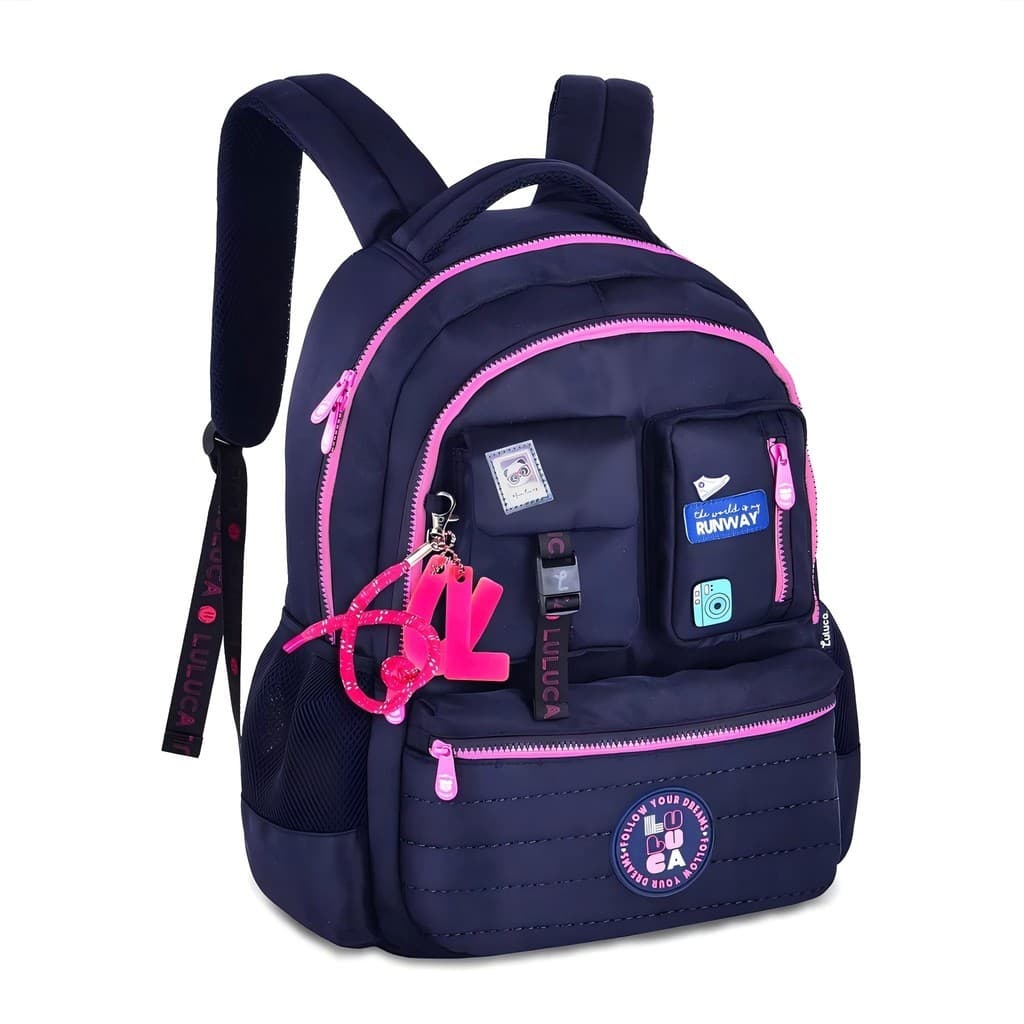 Mochila De Costas Escolar Luluca Oficial Menina Juvenil Clio LU24636