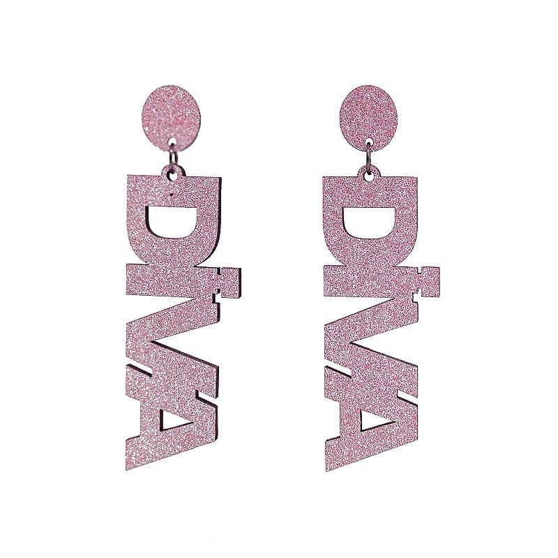 Brinco MDF Diva Brilhante Rose