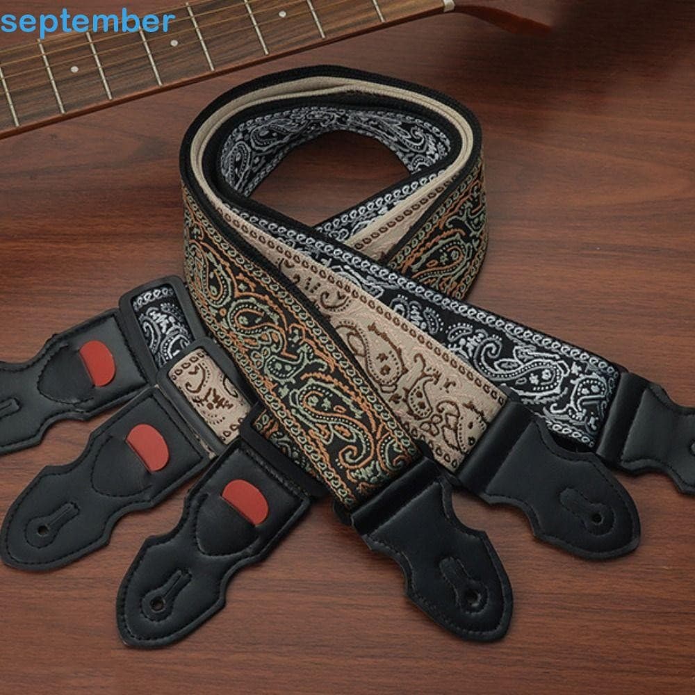Cintos De Guitarra Elétrica SEPTEMBERB , Alça Vintage Ajustável , Cinto De Ombro De Poliéster