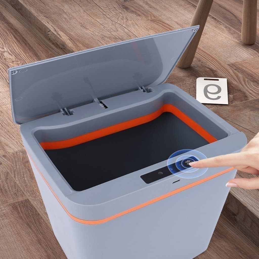 Lixeira Inteligente Automática Compacta 15L Banheiro Cozinha com usb