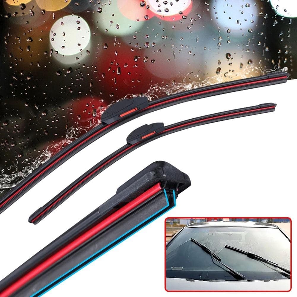 Lâminas De Limpador De Para-Brisa De Carro , Universal , Repelente De Água , Duplo , Sem Suporte Moldura
