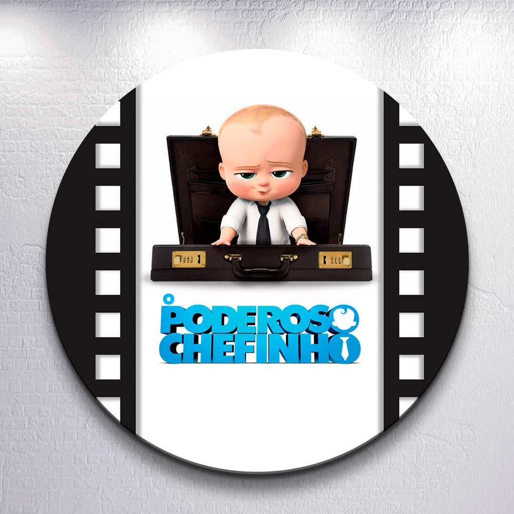 Painel Redondo Chefinho Baby Capa Sublimada de Festa Tamanho Grande ou Mini Decoração