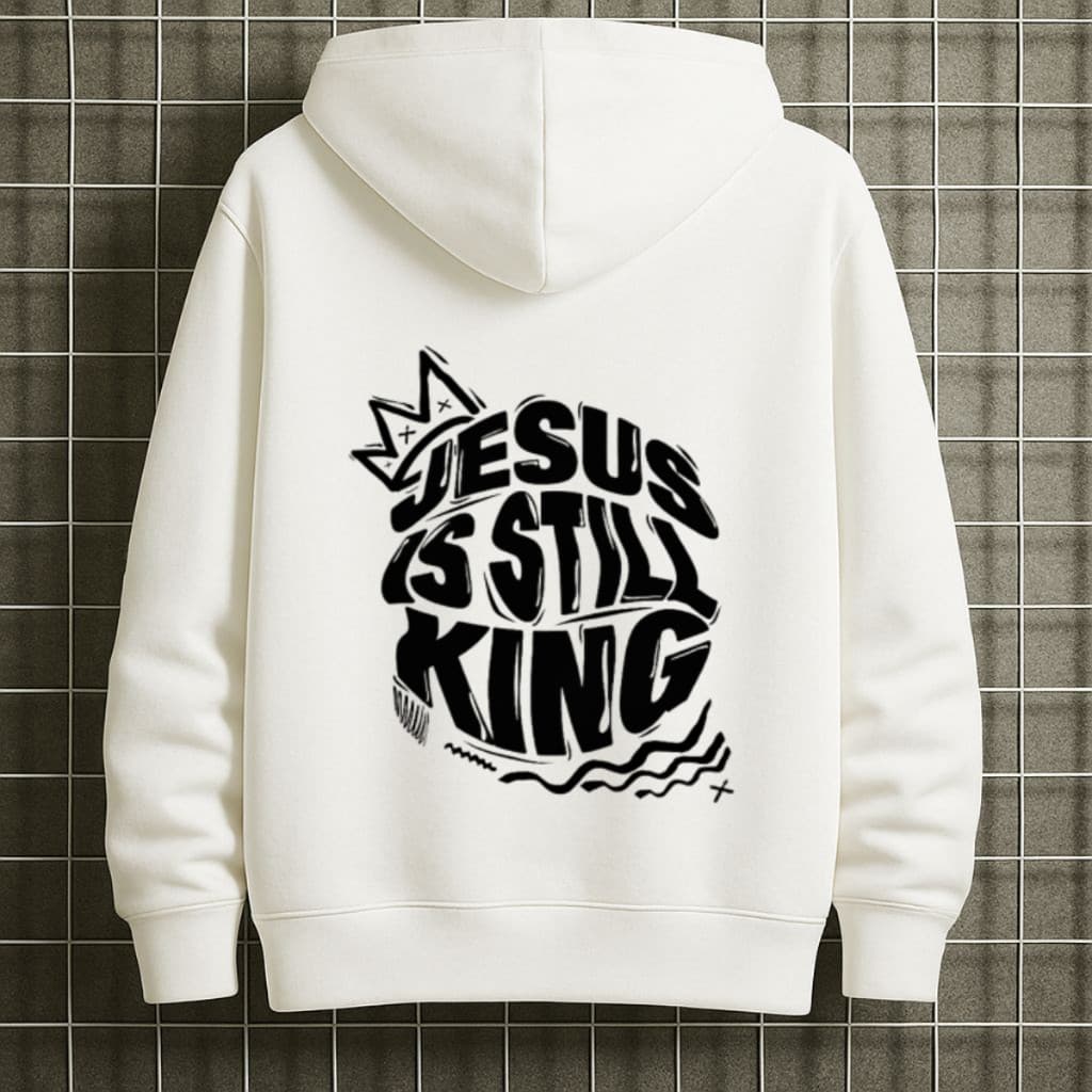Moletom Canguru Jesus Is Still King Com Capuz E Bolso Casaco Feminino Masculino Flanelado Unissex Inverno Algodão
