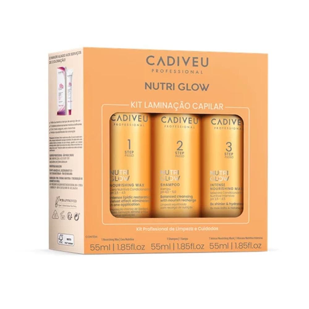 Cadiveu Professional Mini Kit Laminação Capilar Shampoo 55ml, Cera Nutritiva 55ml, Máscara Nutritiva 55ml