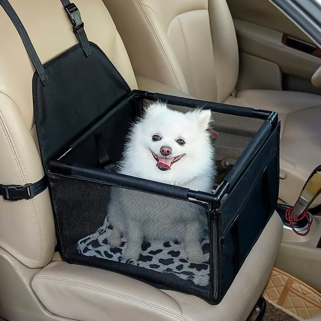 Cadeirinha Portátil Transporte Pet Para Carro Dobrável Com 1 Bolso