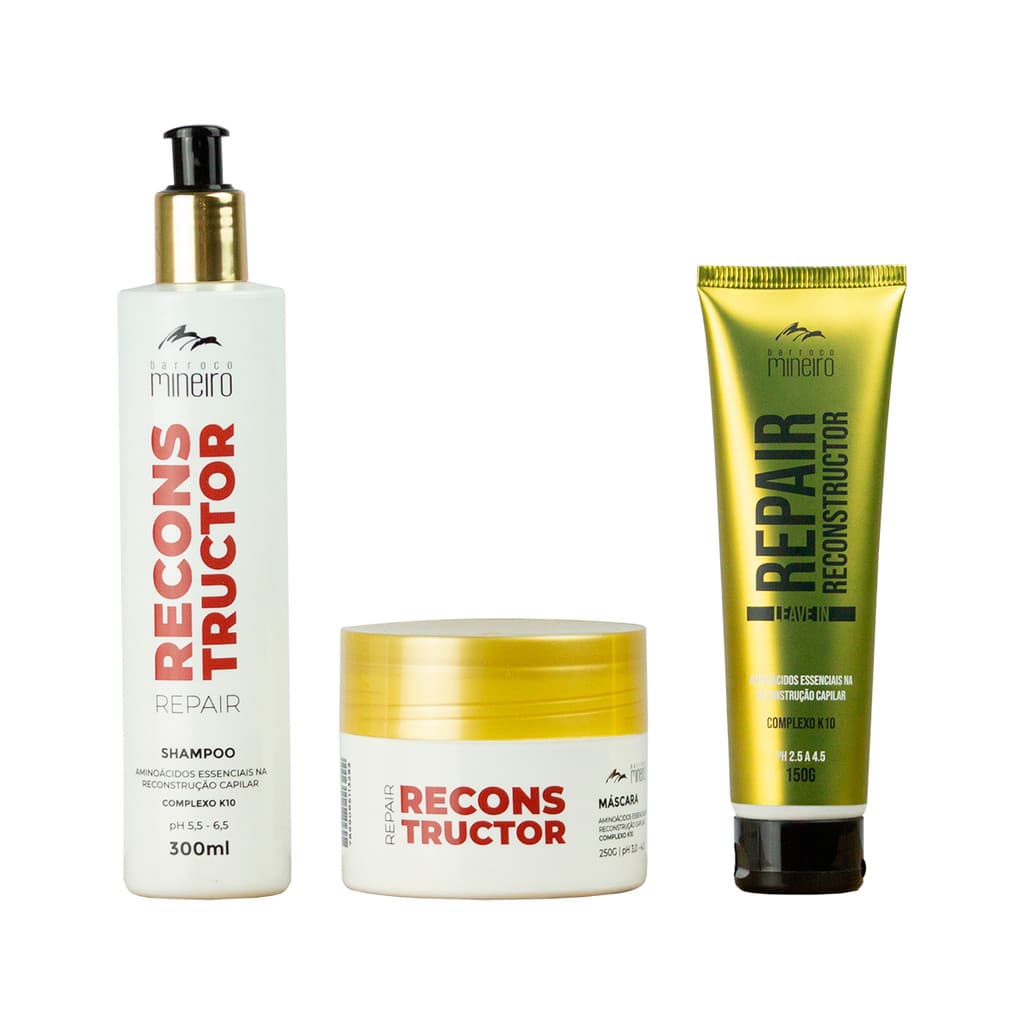 Kit Barroco Repair Reconstructor Sh + Mascara + Leave In