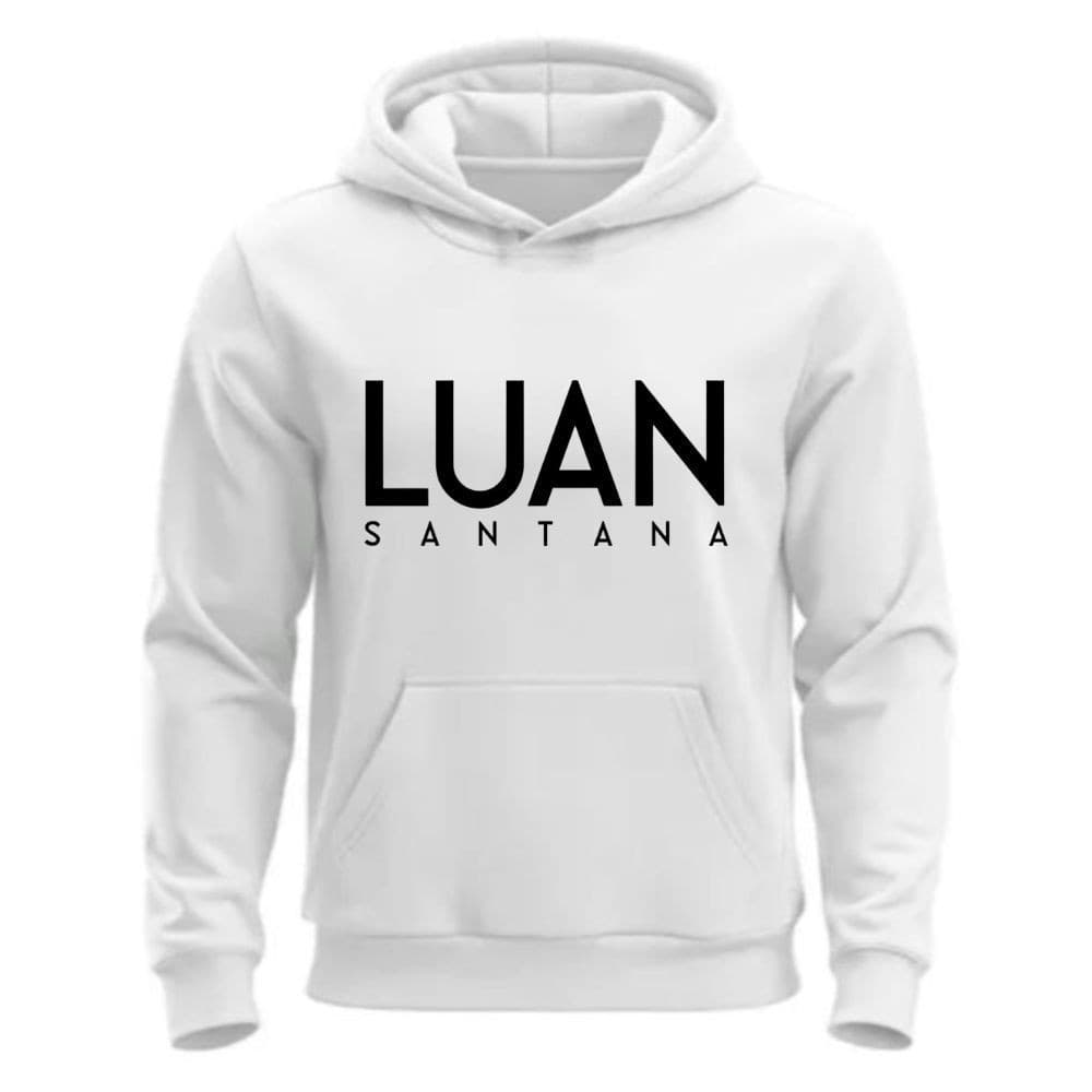 Moletom Estampado Escrita Luan Santana Moda Outono Inverno