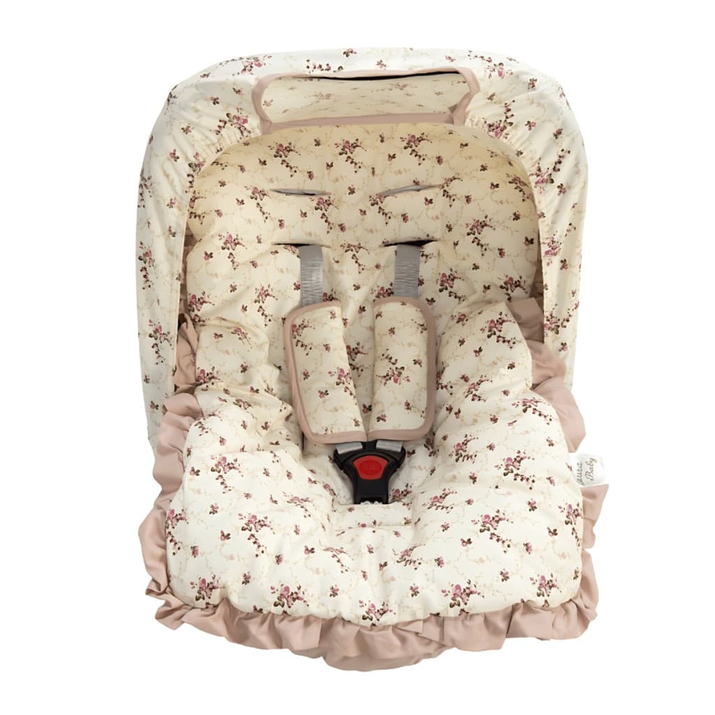 Capa Para Bebe Conforto + Protetor De Cinto + Capota Protetor Solar Varias Estampas