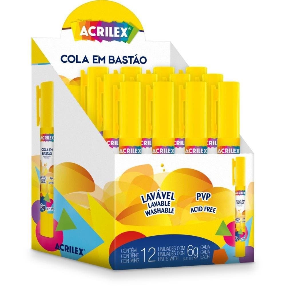 Cola Bastao em Caneta 6G Branca CX.C/12