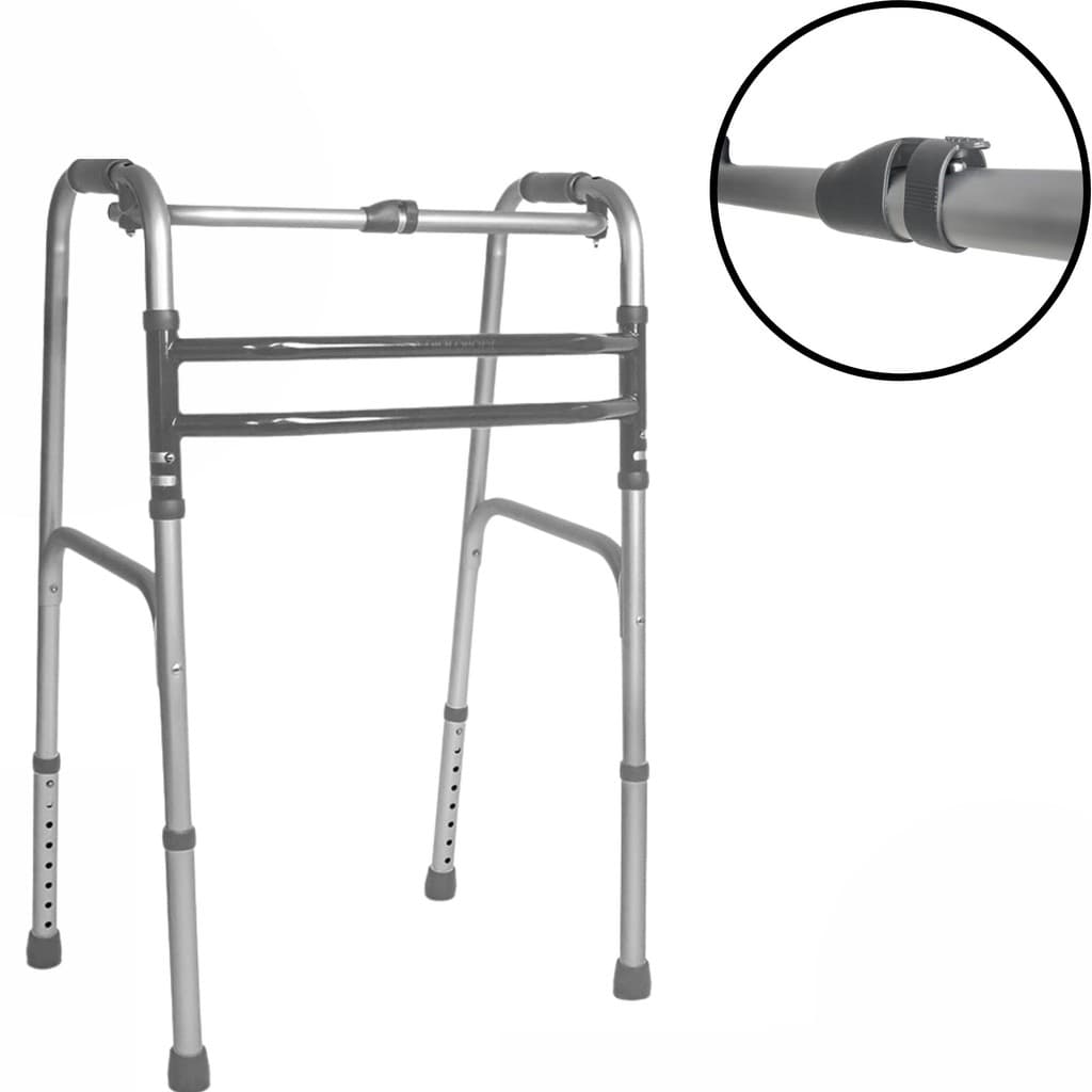 Andador Articulado 3 Barras Idosos até 135kg Aluminio Hidrolight