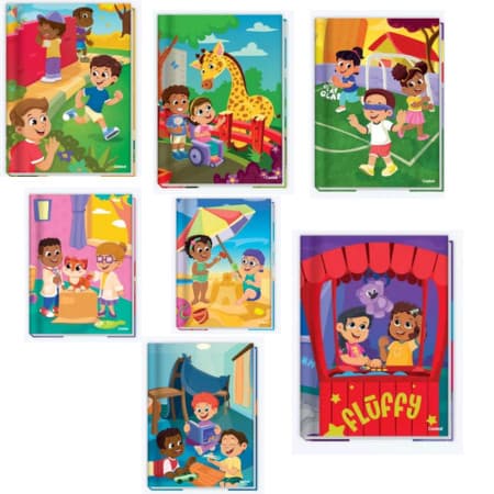 Kit 5 Cadernos Capa Dura Brochurão Grande Infantil Turma da Lala 80 Folhas - Credeal