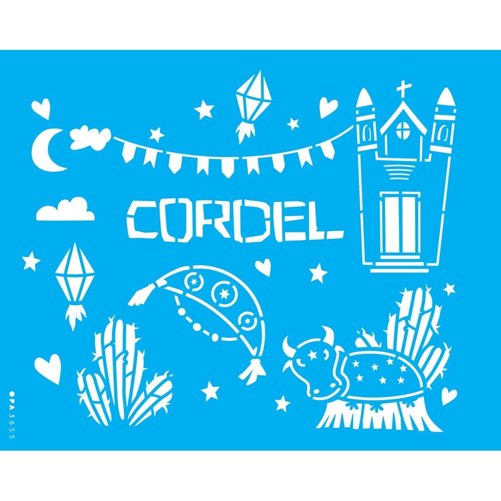 Stencil Cultura Cordel 20x25 Opa 3655