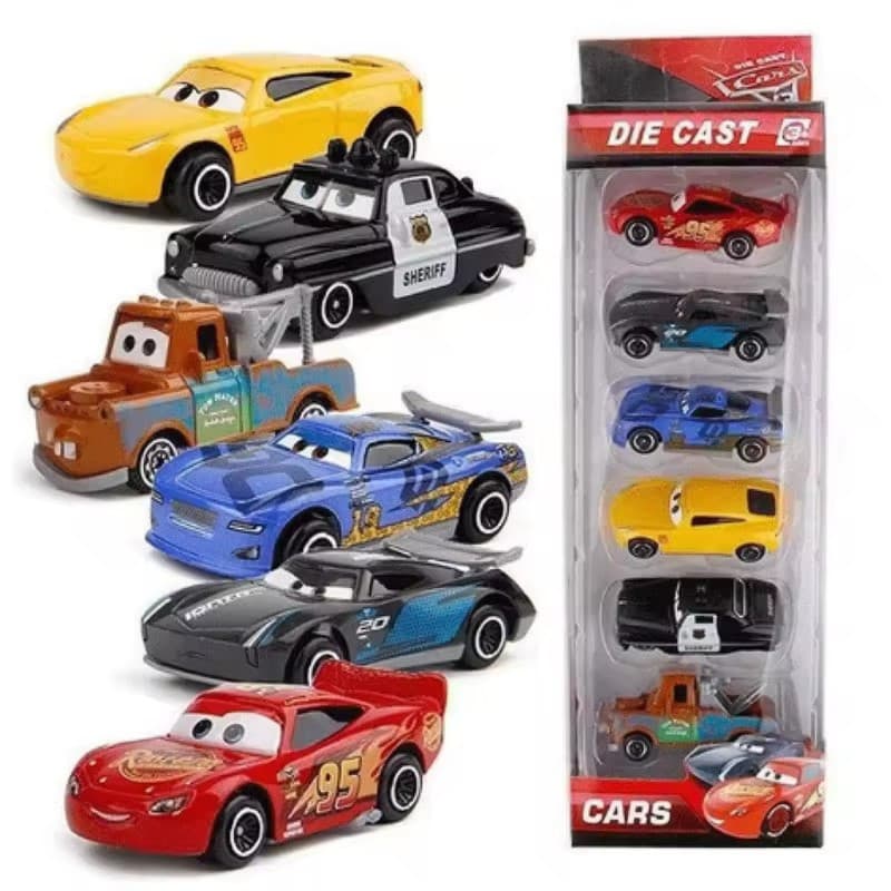 Disney Pixar Carros Kit 6 Carros Mcqueen Die Cast Metal