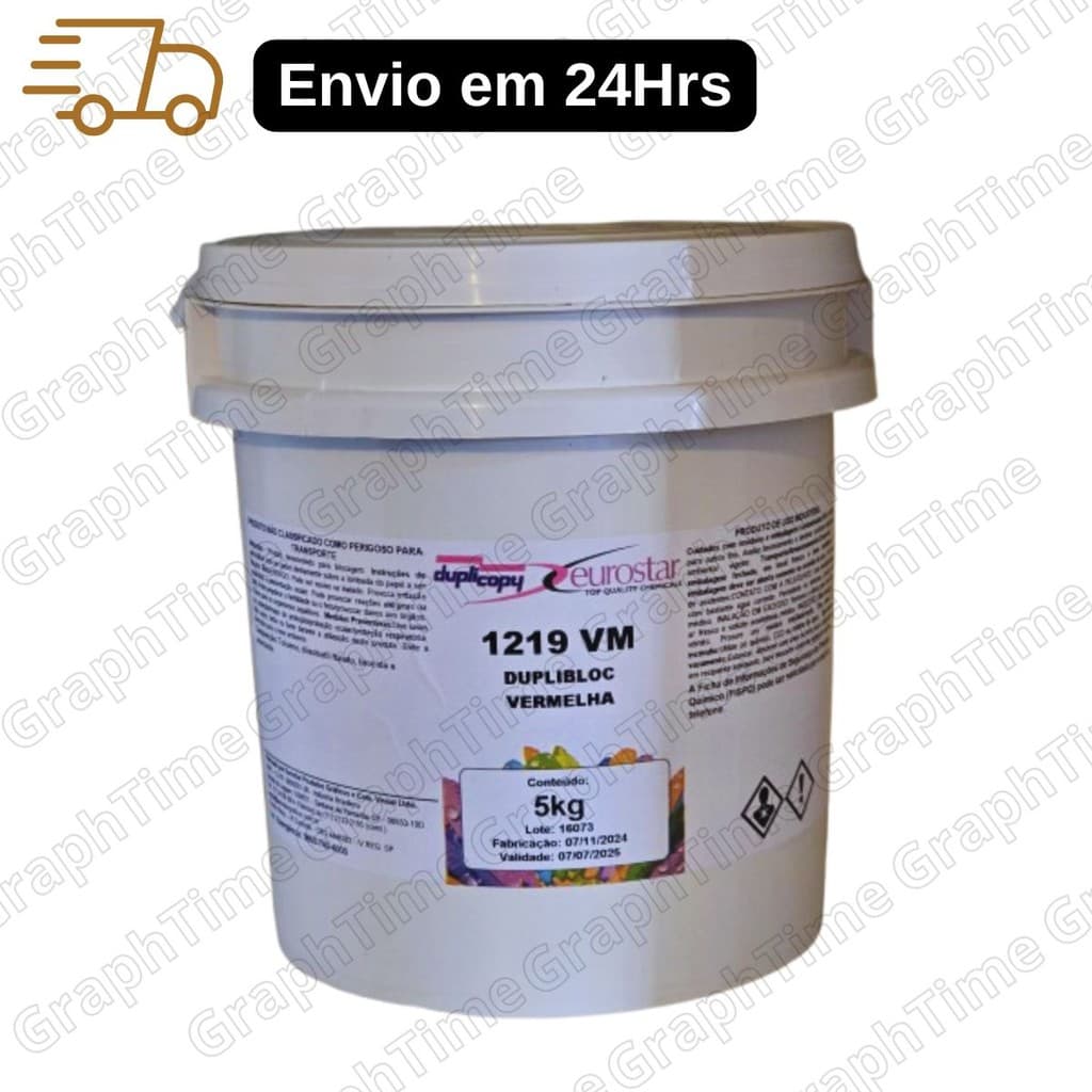 Cola para Blocagem 5 Litros EuroStar/Duplicopy Branca e Vermelha