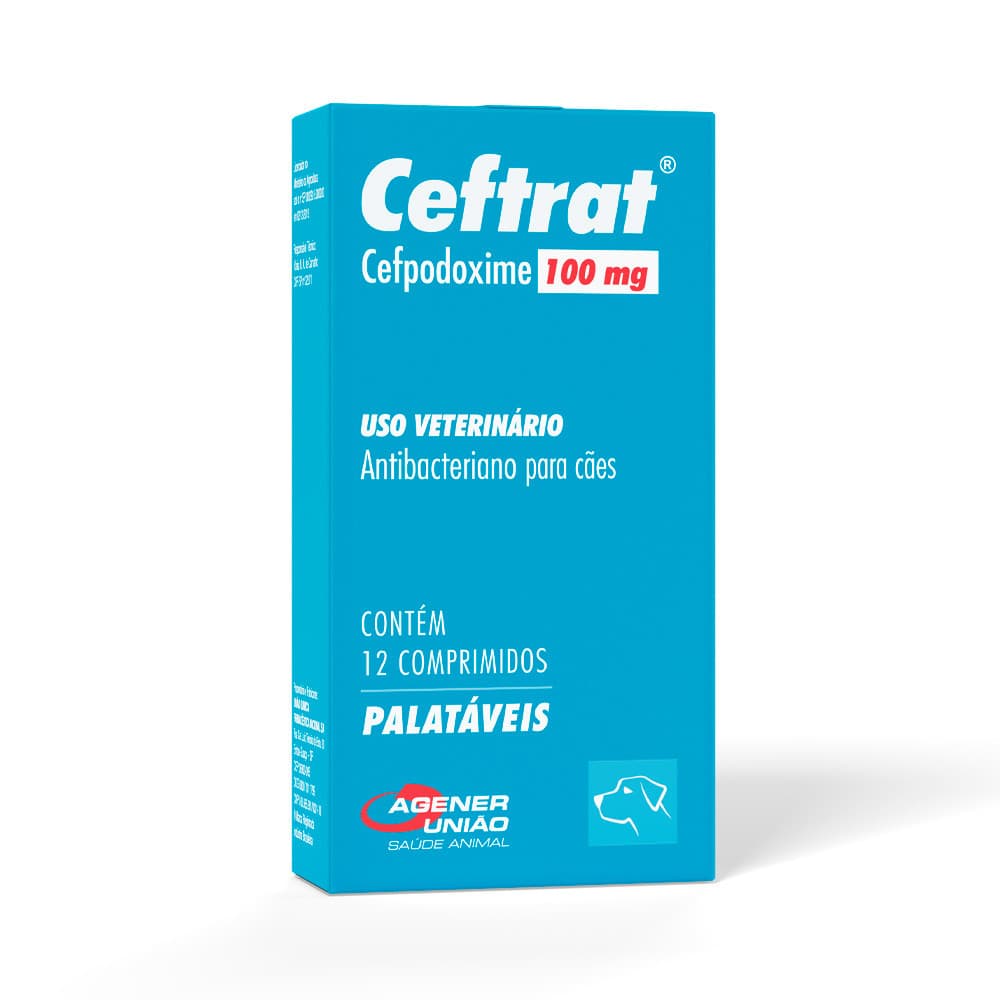 Ceftrat 100mg Agener União | 12 Comprimidos para Cães – Produto Veterinário