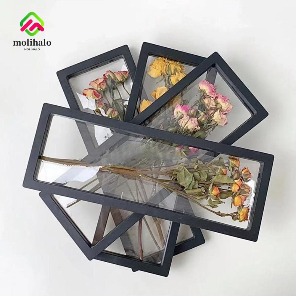 Caixa De Armazenamento De Moldura MOLIHALO , Porta-Retratos Transparente DIY , Pulseira Quadrada Preta E Branca Para Joi