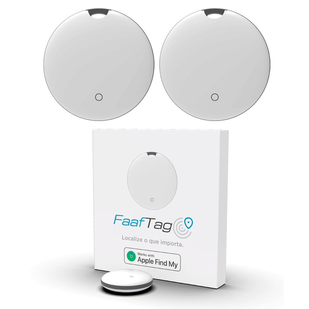 Kit 2 Mini Tags Rastreadores Localizadores De Objetos Buscares Pets Malas Gps Faaftag FT-TAG - 2 UND