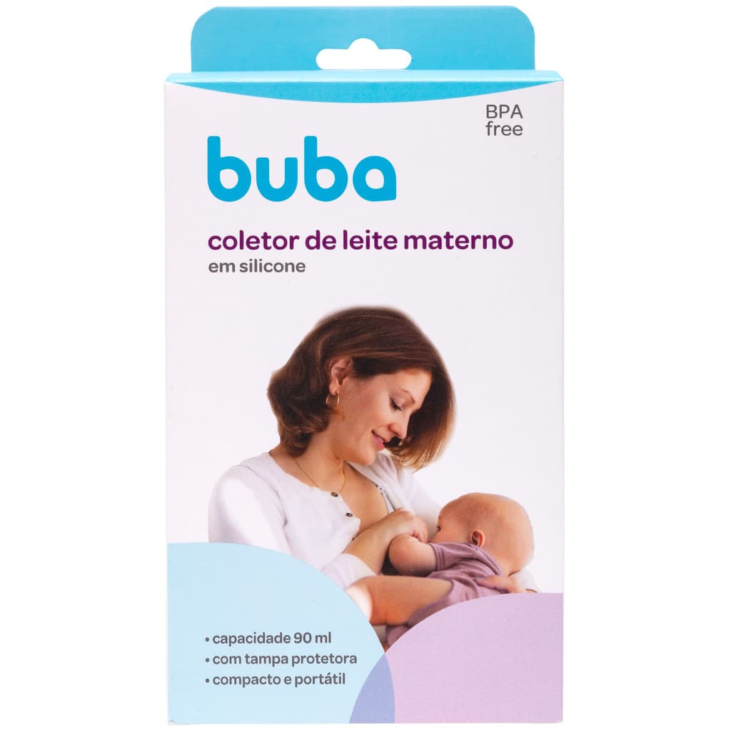 COLETOR DE LEITE MATERNO EM SILICONE  COM TAMPA BUBA