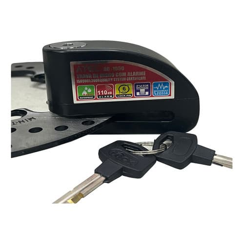 Cadeado Trava De Disco Com Alarme Sonoro Para Moto