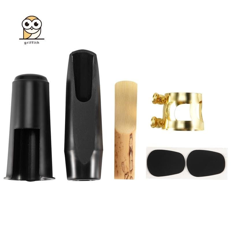 Bocal De Saxofone Alto Sax Plástico Com Tampa Fivela De Metal Remendos Almofadas
