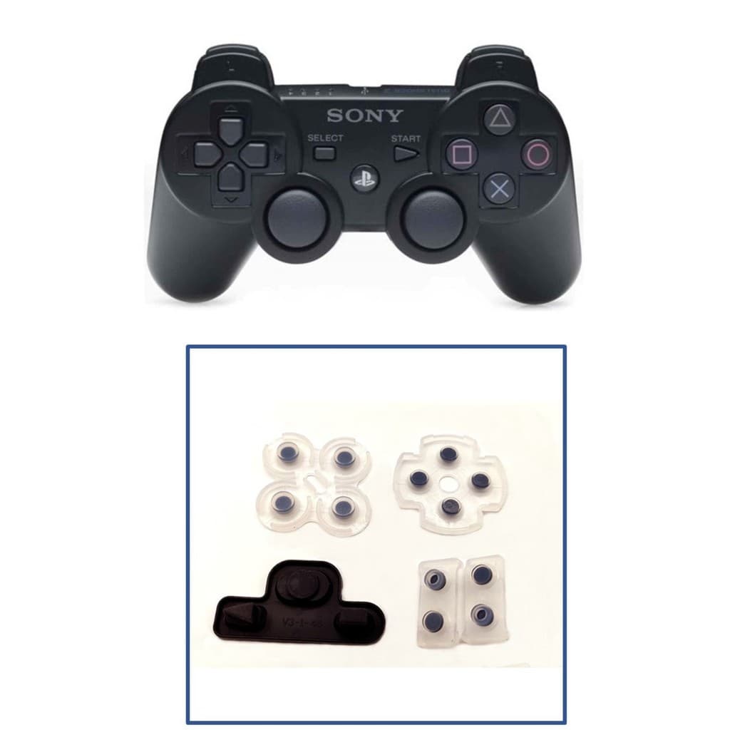 Kit Borrachas Condutivas Reparo Botões Para Controle Playstation Ps3