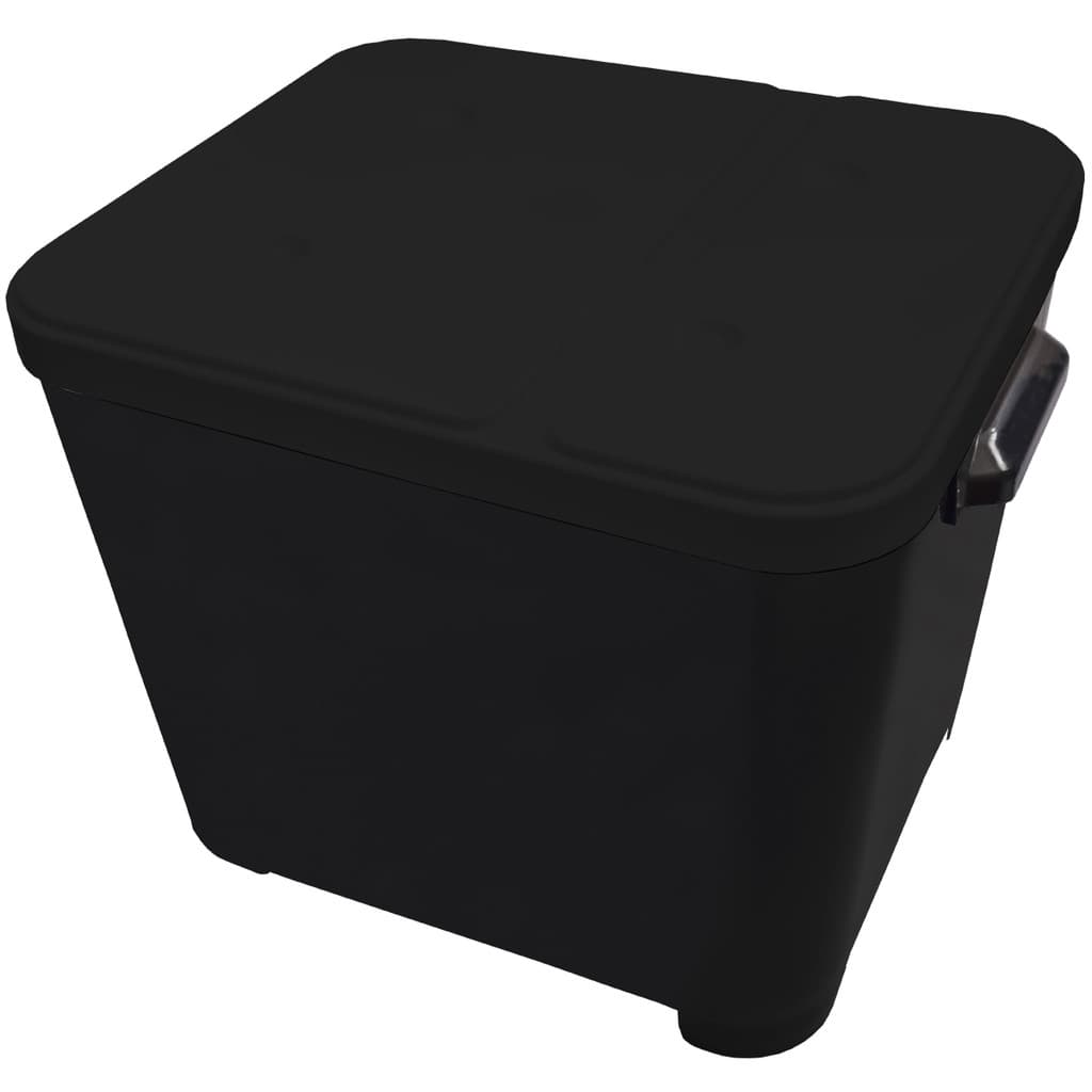 Container Canister Tampa Black 15Kg Porta Ração Cachorro Gato Plástico Tampa Protege Furacão Pet