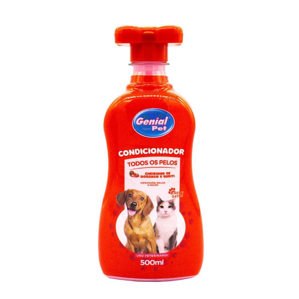 Condicionador p/ Cães e Gatos Todos os Pelos Morango e Buriti 500ml
