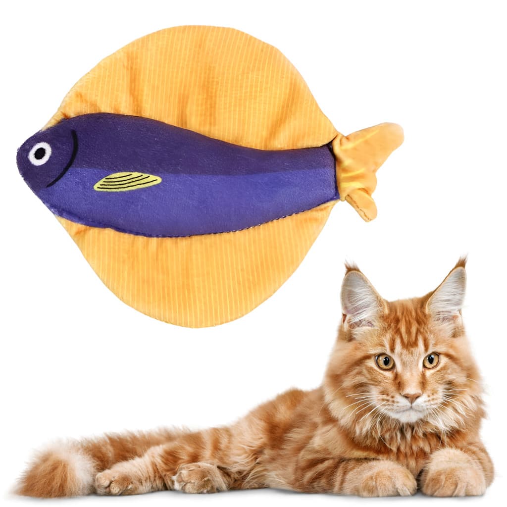 Brinquedo Peixe Para Gatos Com Apito Interativo Sons Alivio De Estresse
