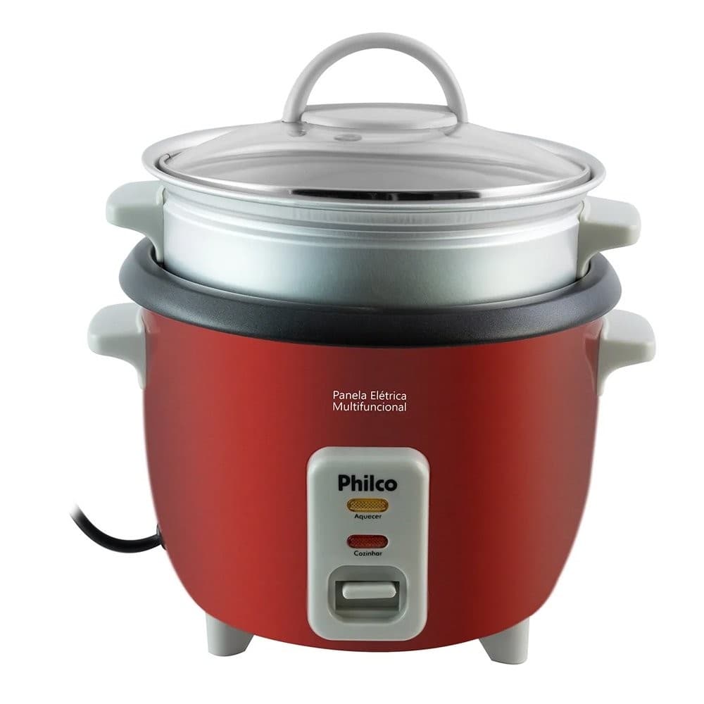 Panela Elétrica Philco Multifuncional PPA3V - 1,7 Litros, Vermelha