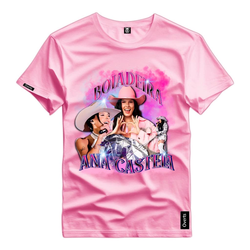 Camisa Camiseta Unissex Cantora Ana Castela Boiadeira Do sertanejo Blusa Algodão Premium Leve Top Adulto ao Plus Size TR