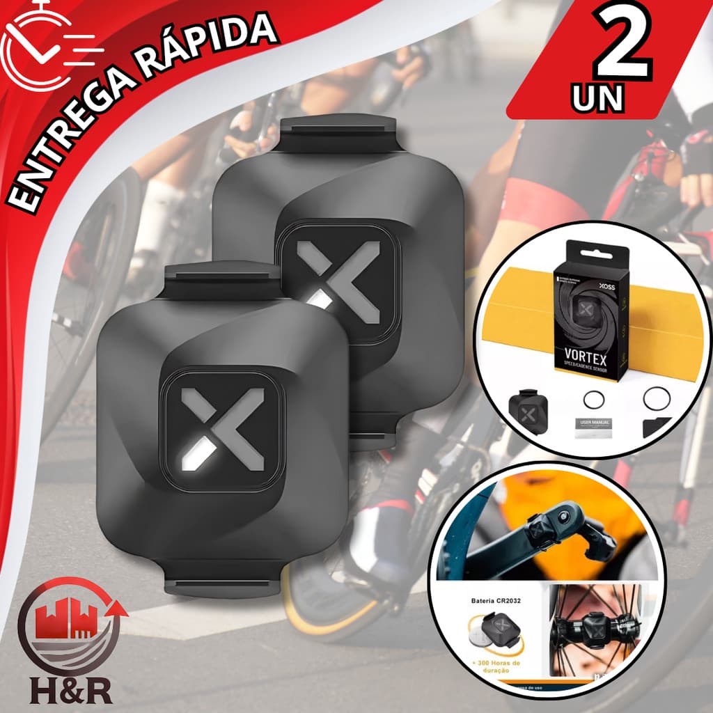 Sensor XOSS Vortex Cadência e Velocidade Monitoramento Completo para Ciclismo