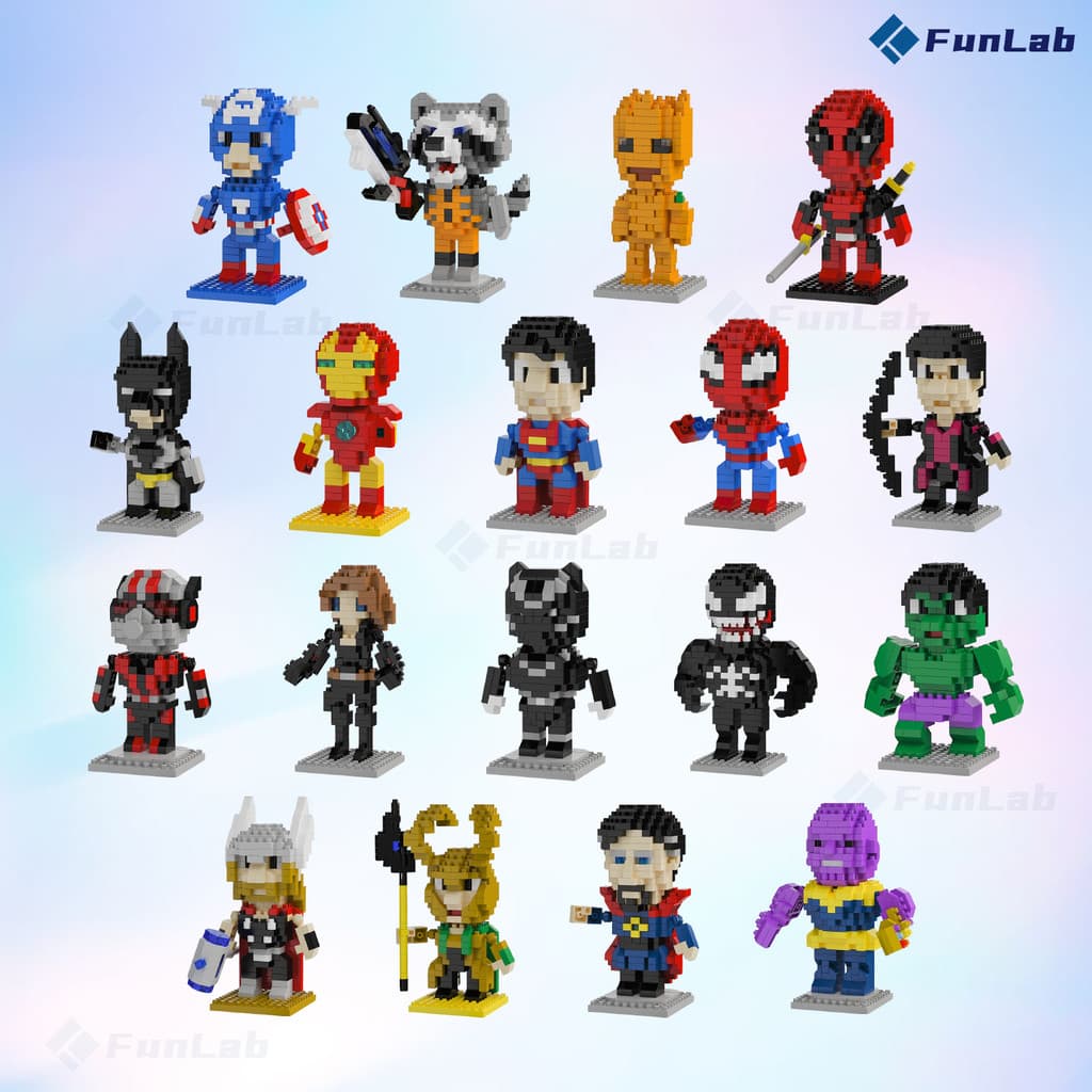 Blocos Super Heróis Mini Figura de Ação Colecionável Brinquedo Criativo