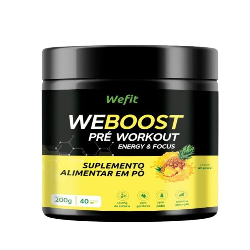 Pré-Treino Weboost Pote 200g Wefit Abacaxi
