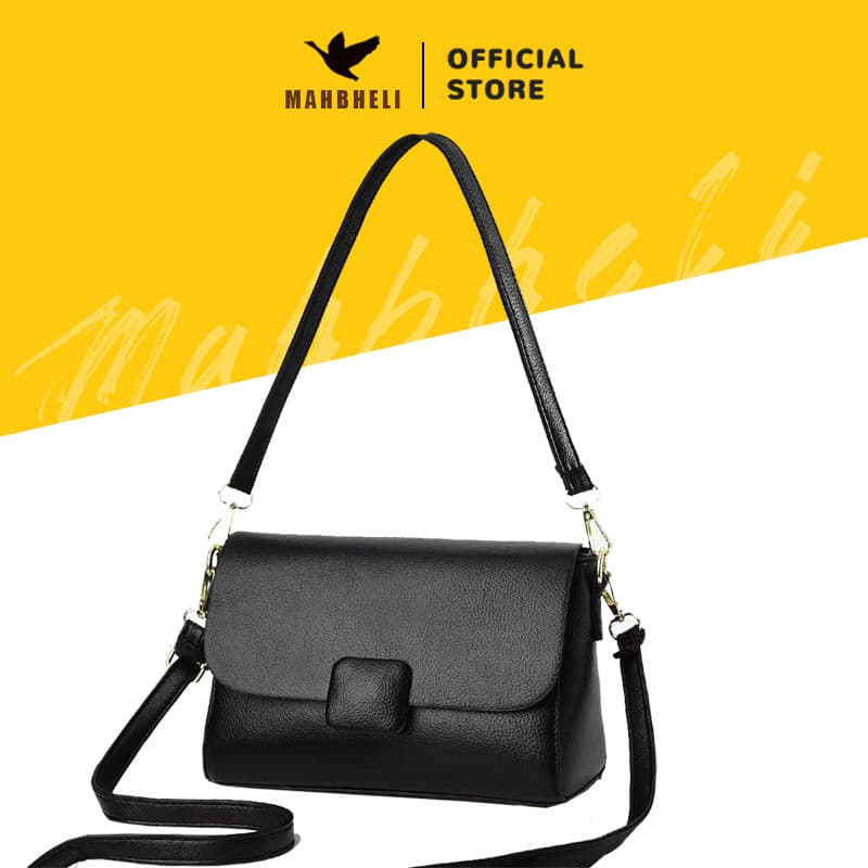 MAHBHELI Bolsa Minimalista 2025｜Compartimento Celular + Documentos｜Costura Decorativa