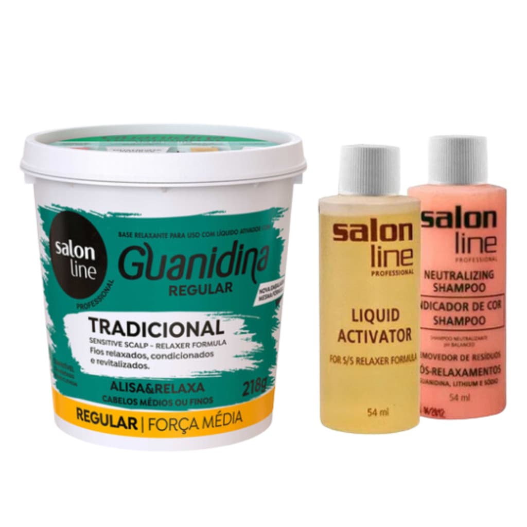 Guanidina Salon Line Tradicional Regular Alisa e Relaxa 218gr