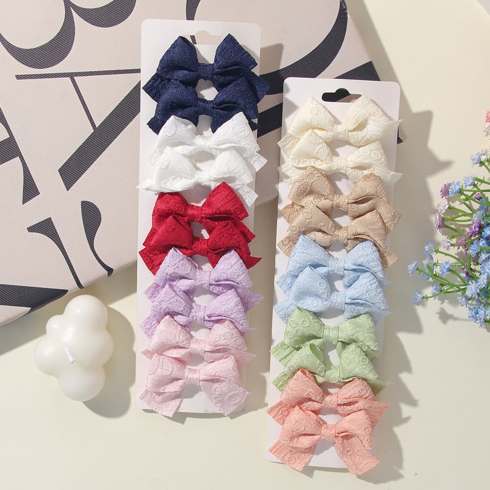 4/10 Peças/Set Crianças Multi-Cor Bowknot Hairpin Meninas Artesanal Bonito Moda Acessórios De Cabelo Atacado