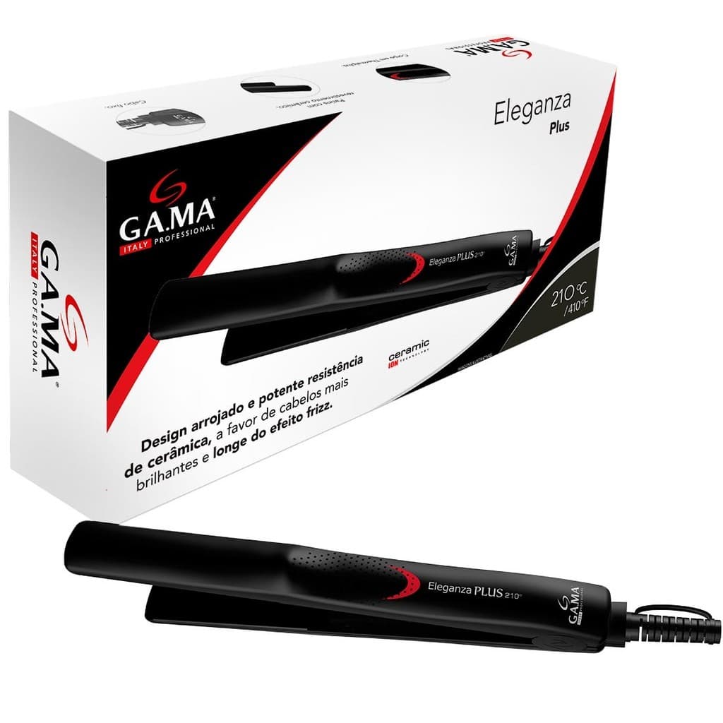 Chapinha Prancha Alisadora de Cabelo Gama Italy Eleganza Plus Bivolt
