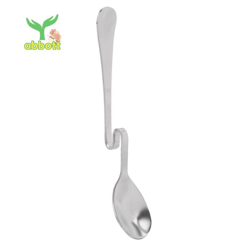🌺1 Peça Bonito Colher Curvada De Chá Condimento De Aço Inoxidável Bebida Pendurado Café Sobremesa Utensílios De Mesa