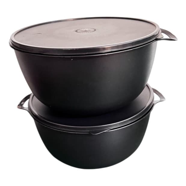 Kit 2 Potes De Armazenmento 2800ml Novo Preto